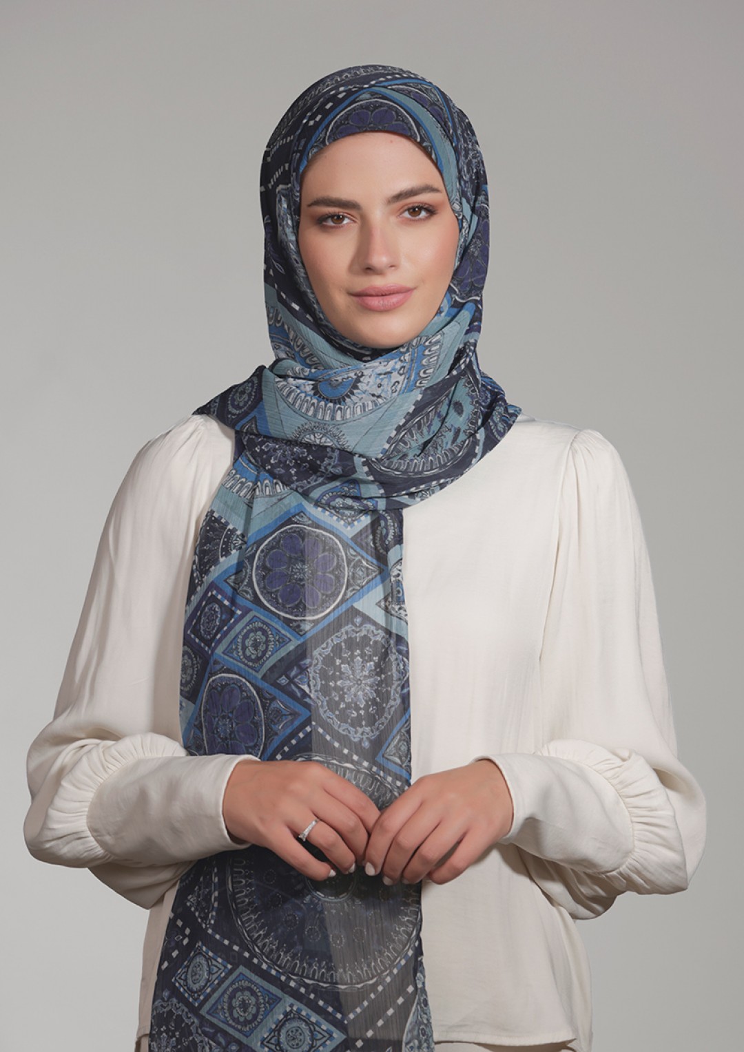 Ertugrul - Printed Crinkled Chiffon