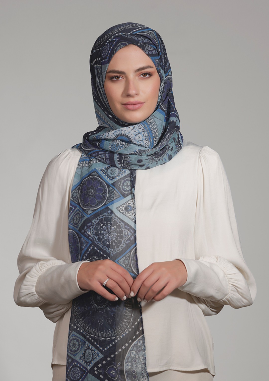Ertugrul - Printed Crinkled Chiffon