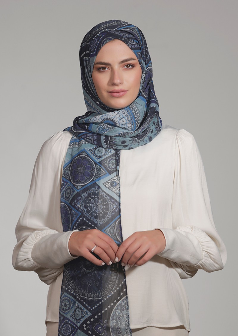 Ertugrul - Printed Crinkled Chiffon