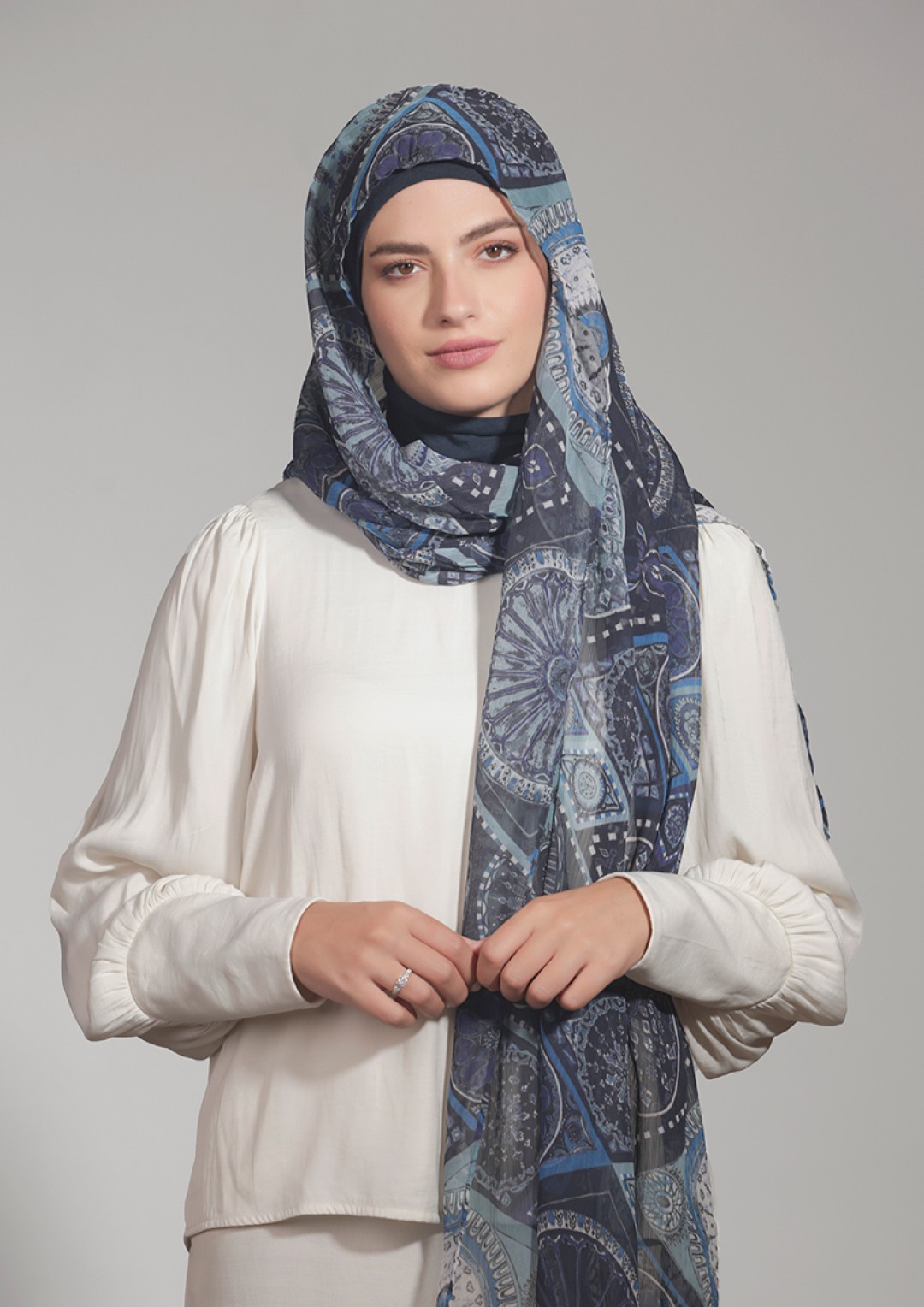 Ertugrul - Printed Crinkled Chiffon