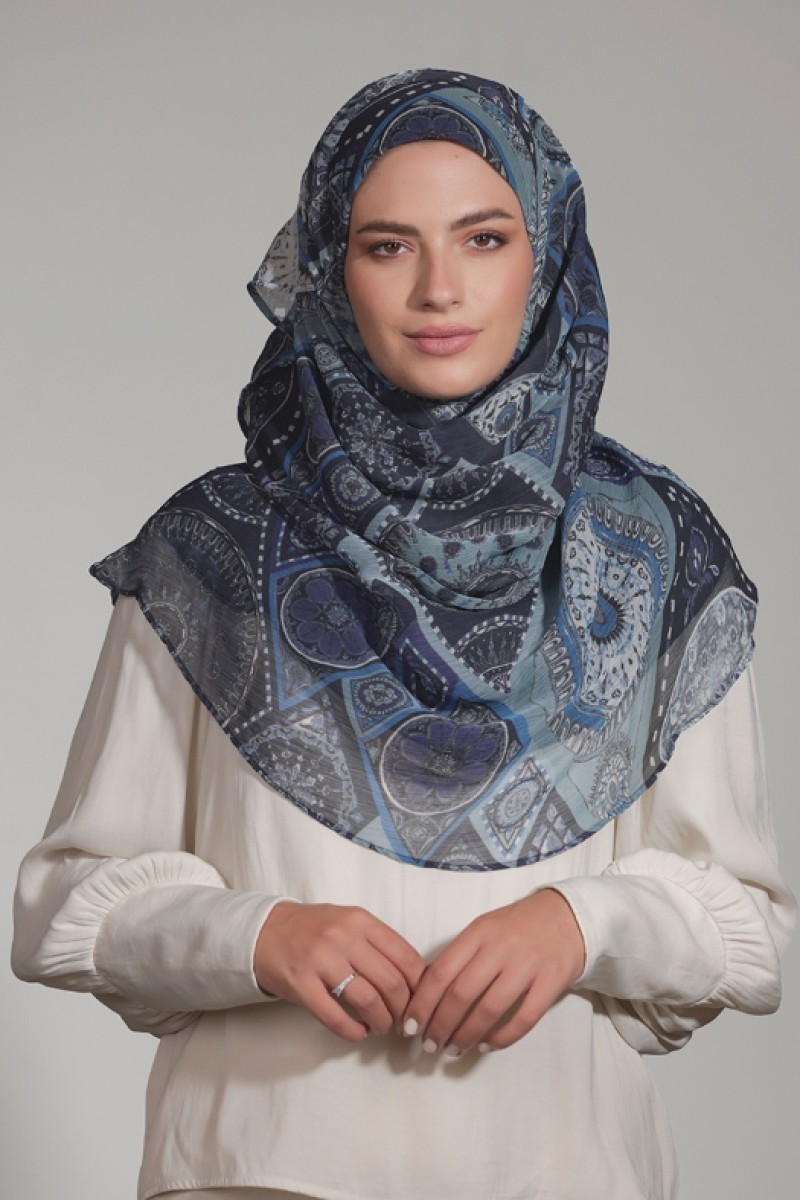 Ertugrul - Printed Crinkled Chiffon