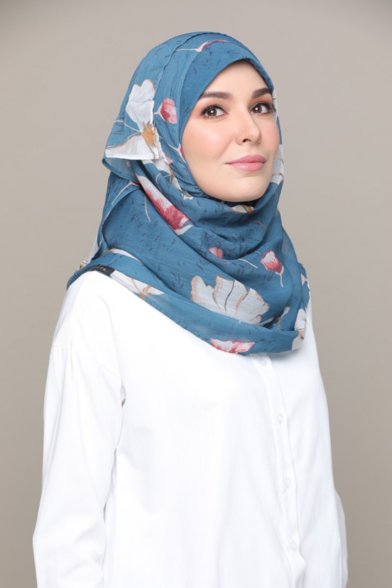 Eternal Blue – Printed HD Smooth Chiffon