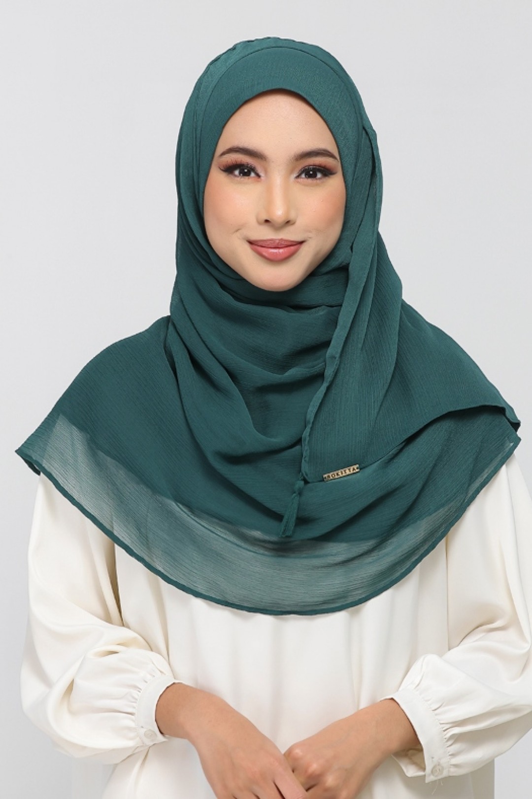 Forest Green - Plain Crinkled Chiffon