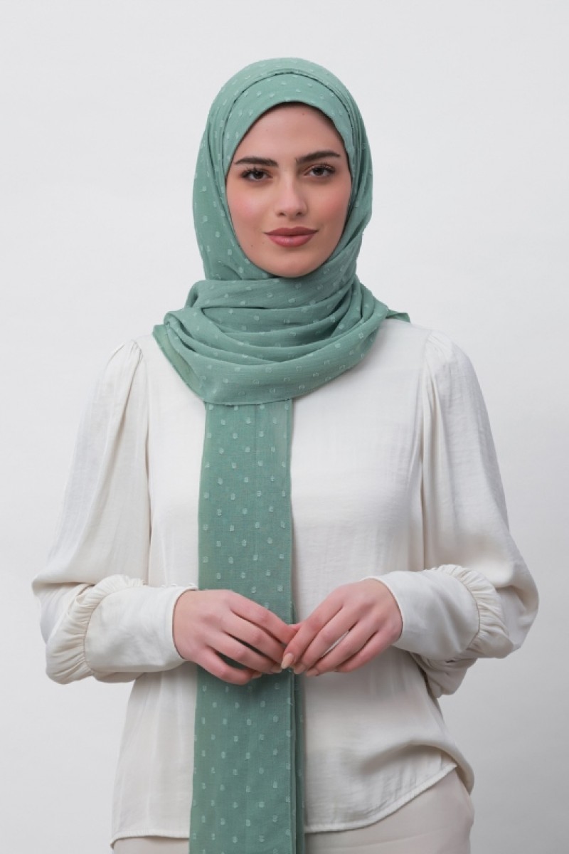 Sage Green - Mosaic Butti Chiffon