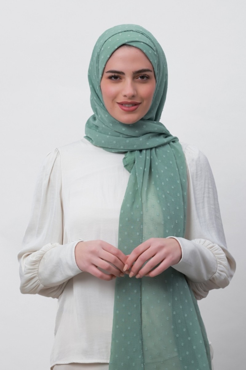 Sage Green - Mosaic Butti Chiffon