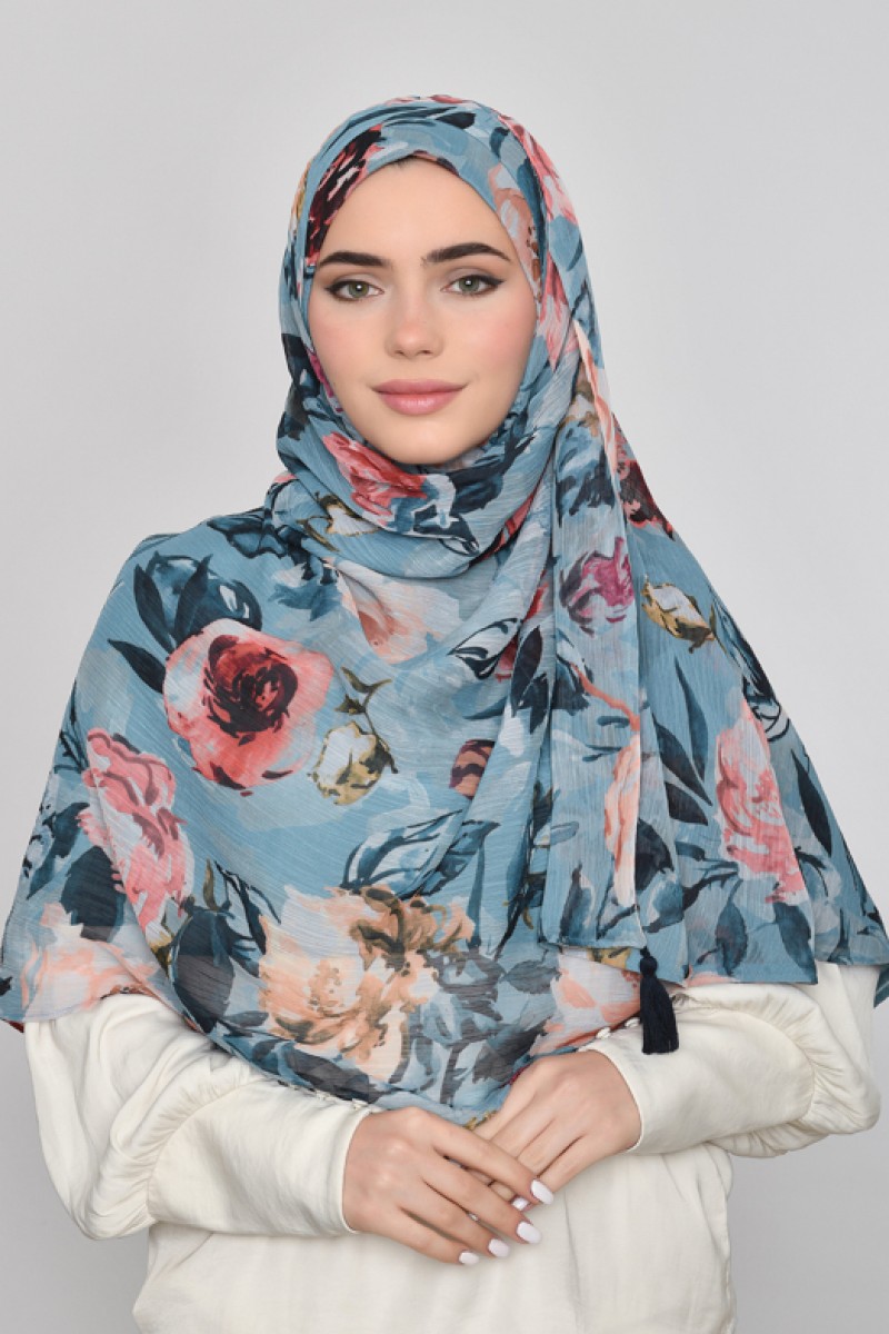 Fayrooz - Printed Crinkled Chiffon