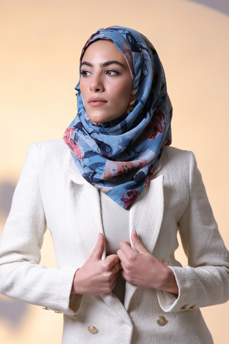 Fayrooz - Printed Crinkled Chiffon