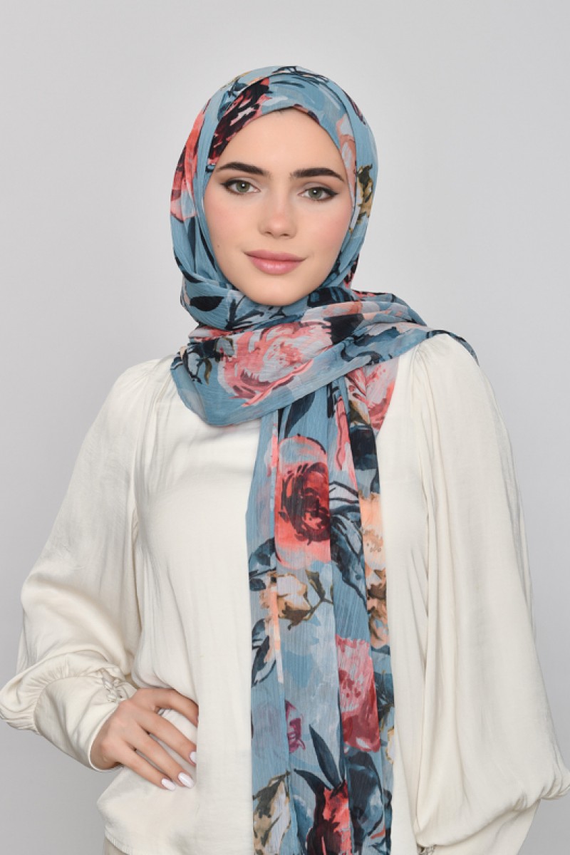 Fayrooz - Printed Crinkled Chiffon