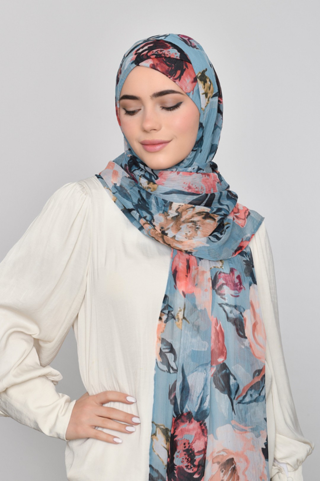 Fayrooz - Printed Crinkled Chiffon