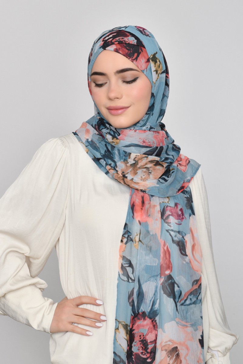 Fayrooz - Printed Crinkled Chiffon