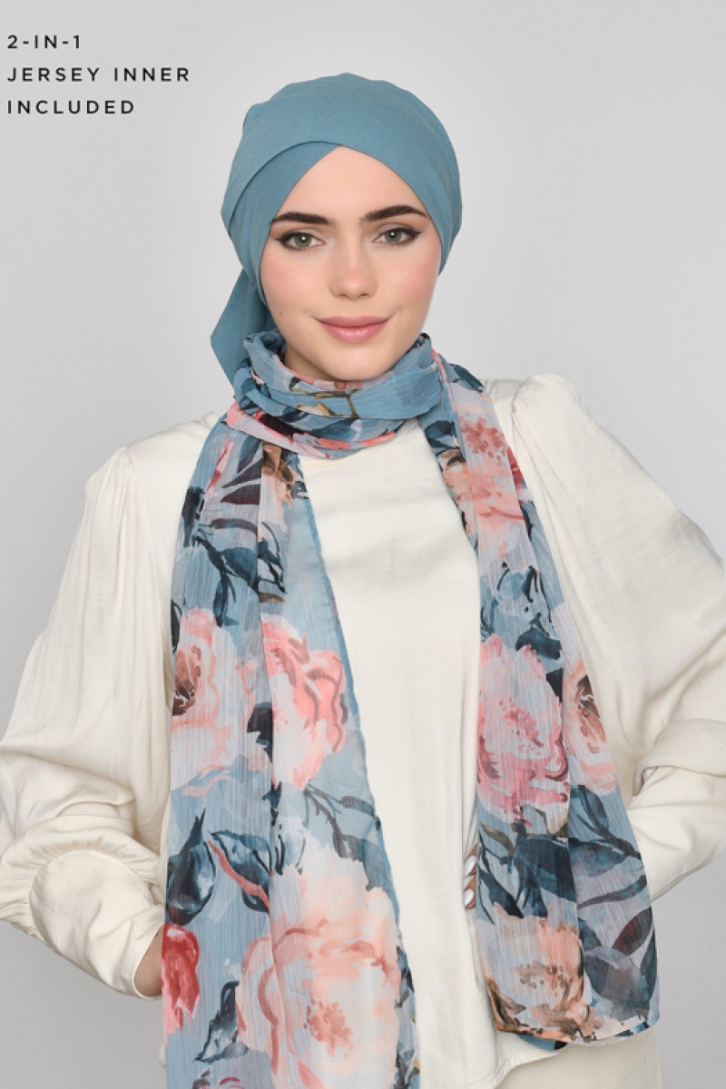Fayrooz - Printed Crinkled Chiffon