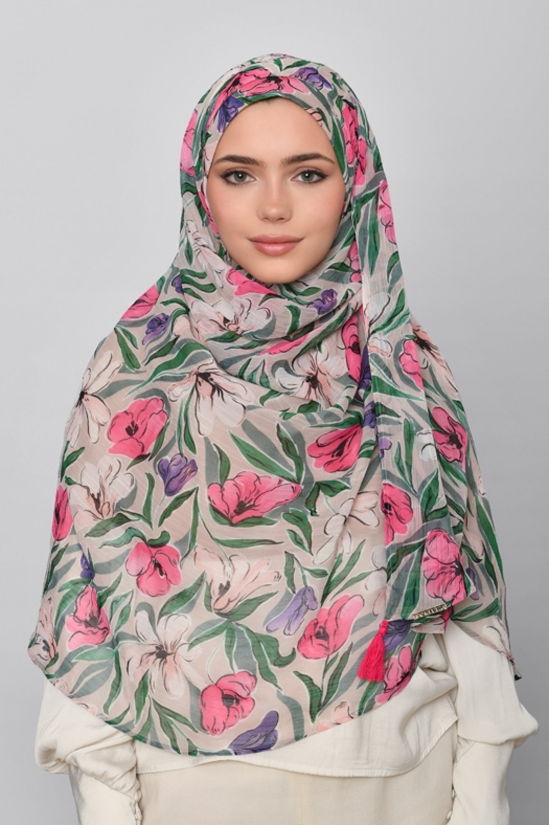 Fiorella - Printed Crinkled Chiffon