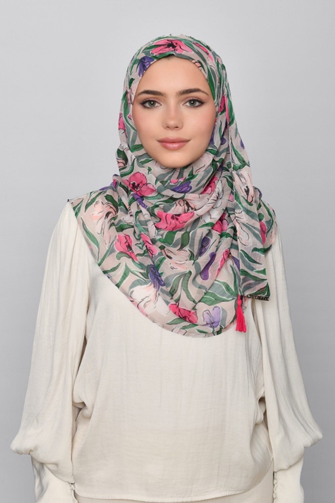 Fiorella - Printed Crinkled Chiffon