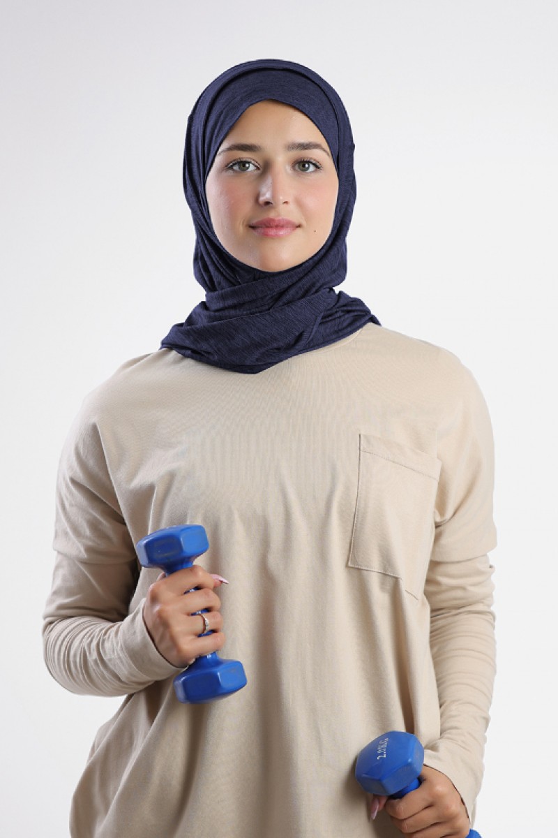 Freestyle Sports - Plain Heather Functional Mesh (Navy)