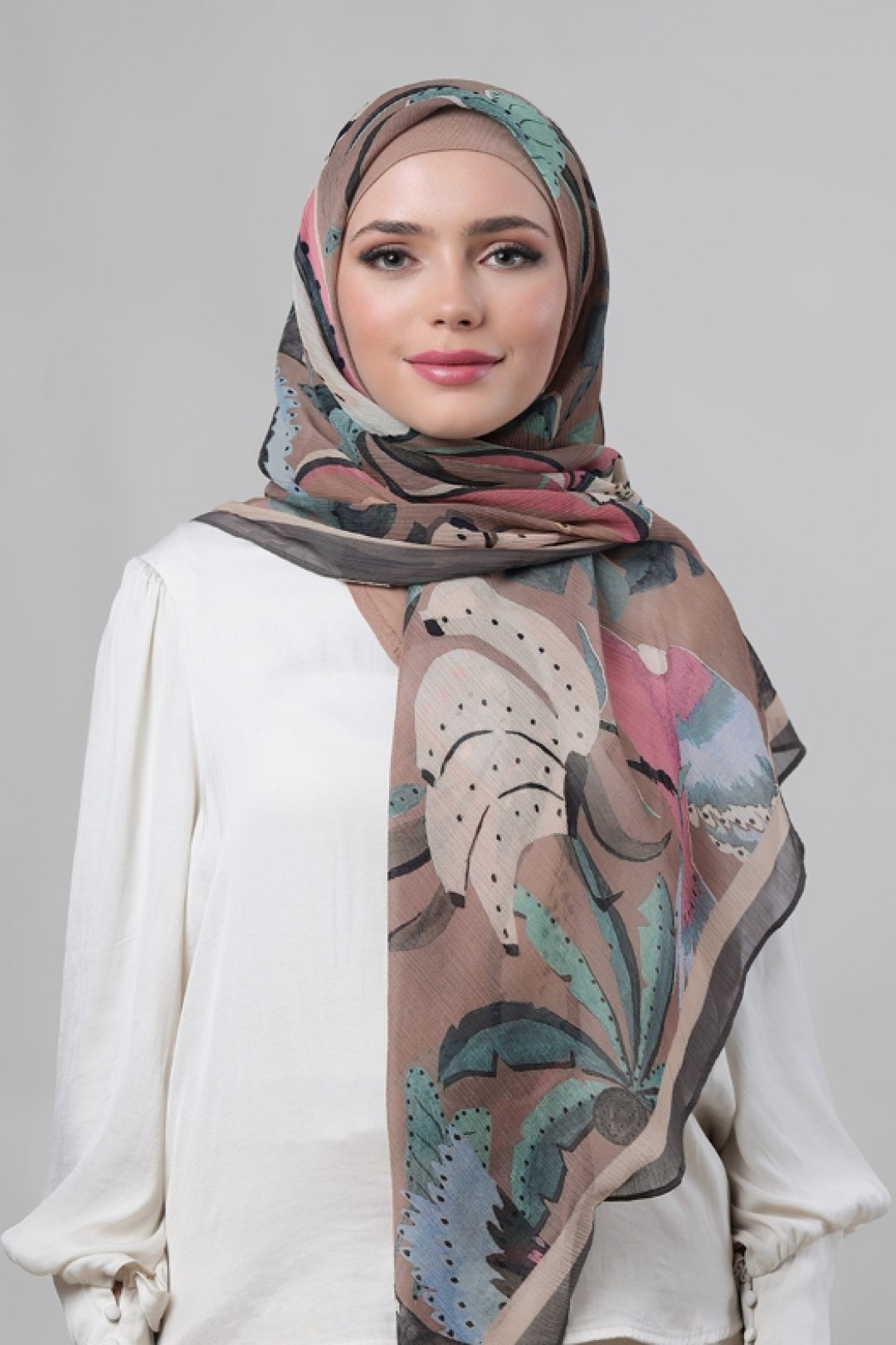 Fruits Of Paradise - Printed Crinkled Chiffon