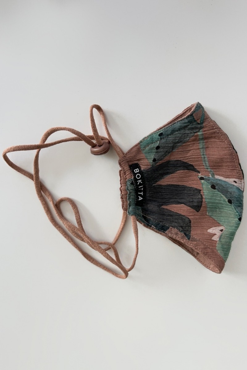 Fruits Of Paradise - Printed Crinkled Chiffon - Face Mask