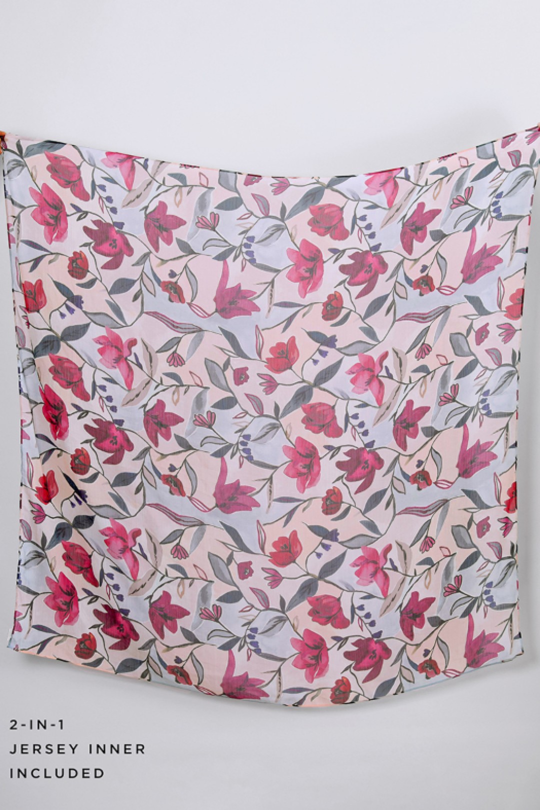 Fuchsia - Printed Crinkled Chiffon