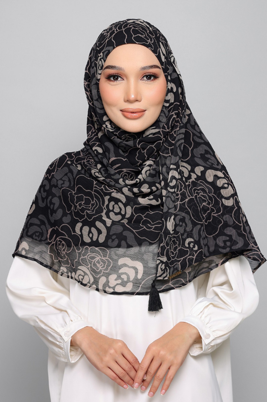 Golden Rose - Printed Plus Crinkled Chiffon