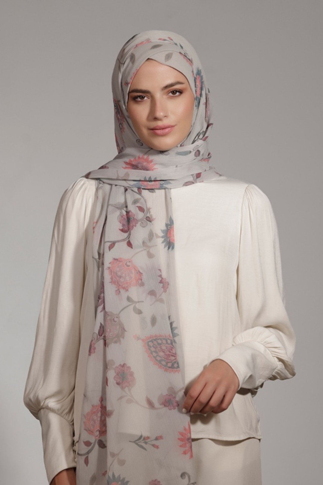 Gilly Flower - Printed Crinkled Chiffon
