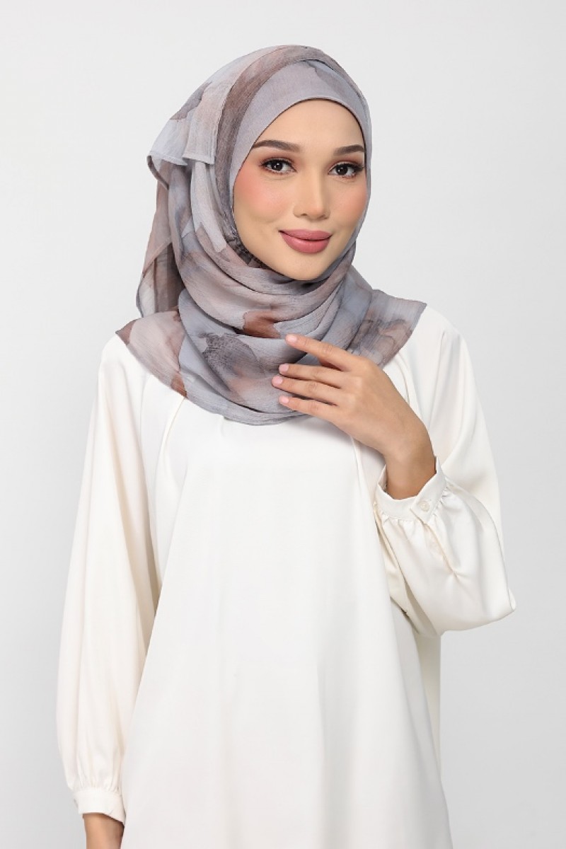 Golden Dew - Printed Plus Crinkled Chiffon