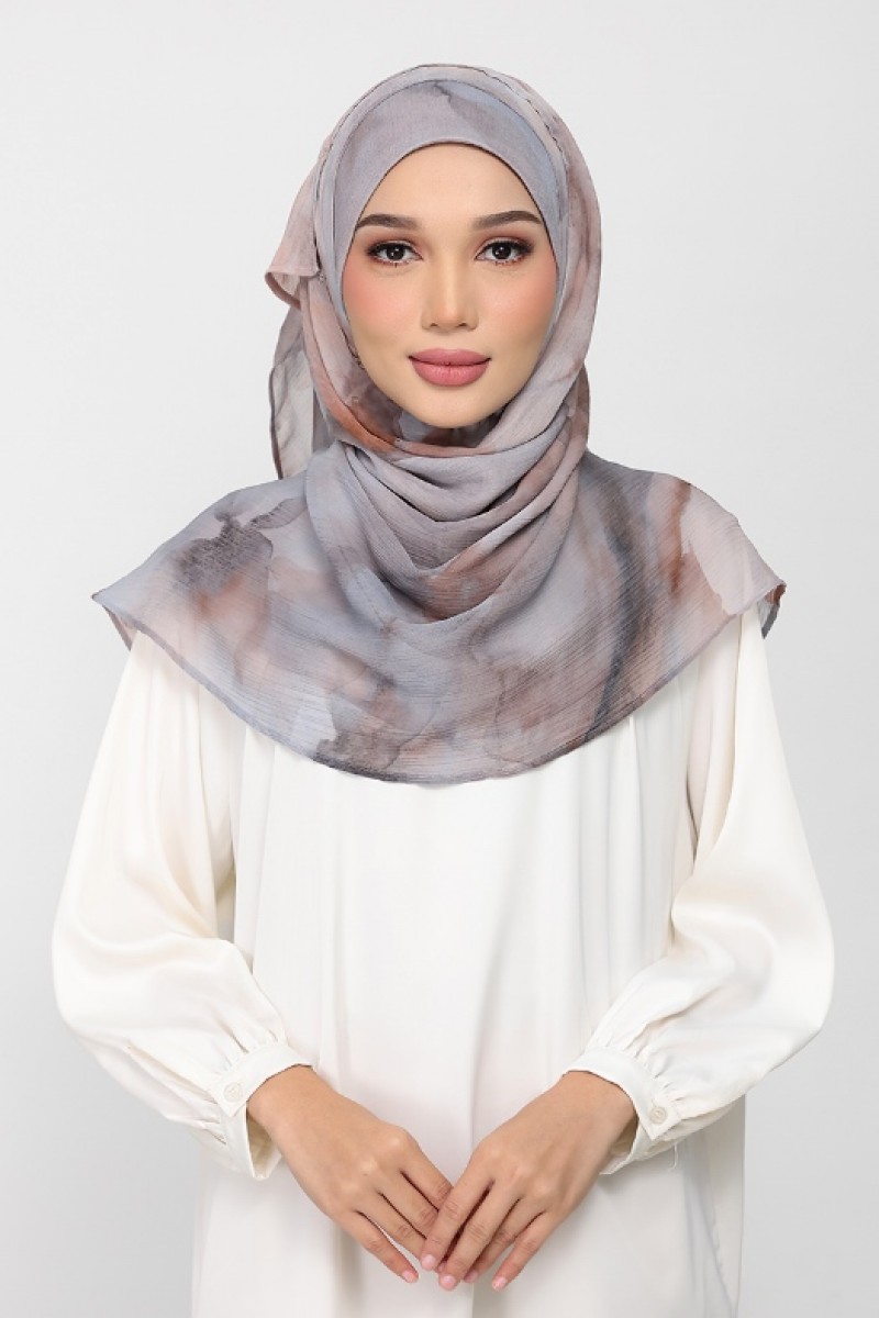 Golden Dew - Printed Plus Crinkled Chiffon