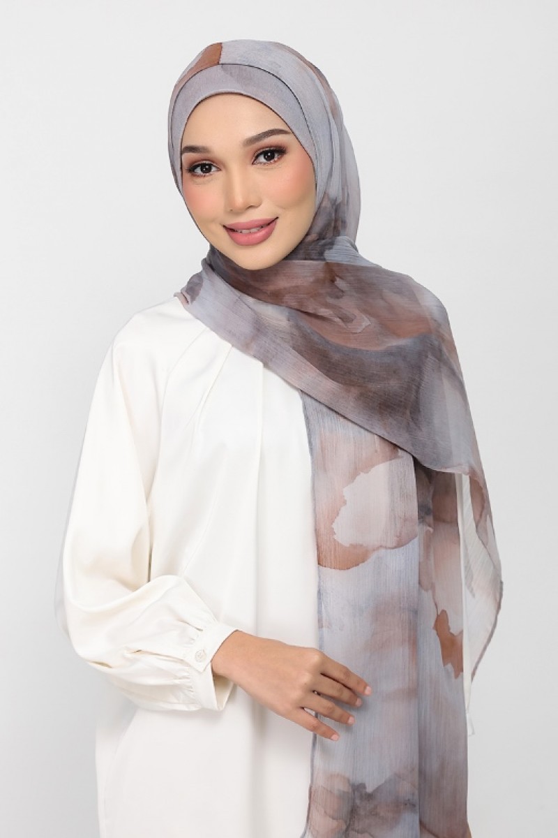 Golden Dew - Printed Plus Crinkled Chiffon