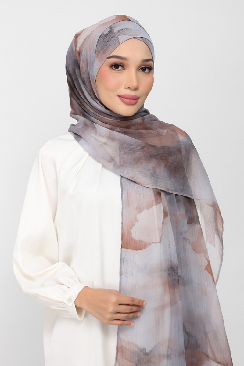 Golden Dew - Printed Plus Crinkled Chiffon