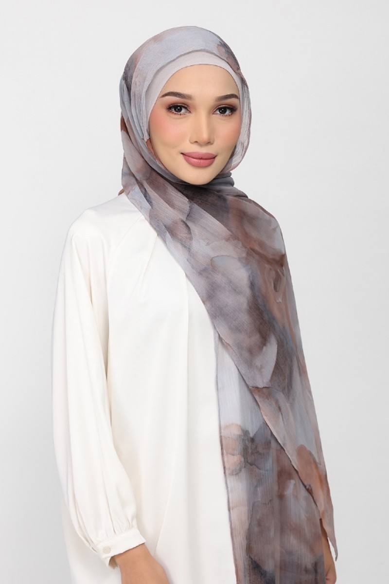 Golden Dew - Printed Plus Crinkled Chiffon