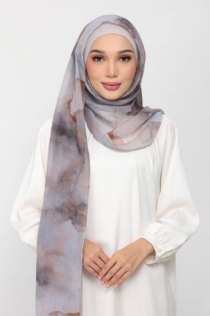 Golden Dew - Printed Plus Crinkled Chiffon