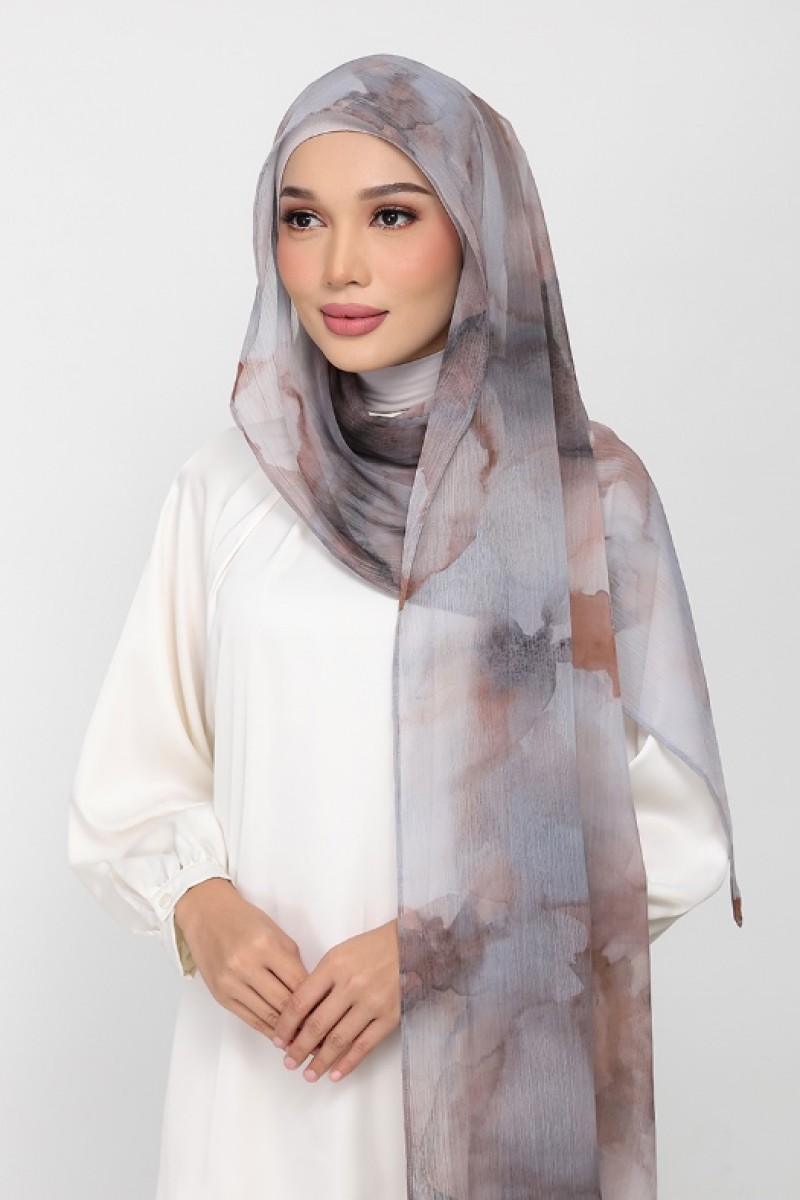 Golden Dew - Printed Plus Crinkled Chiffon