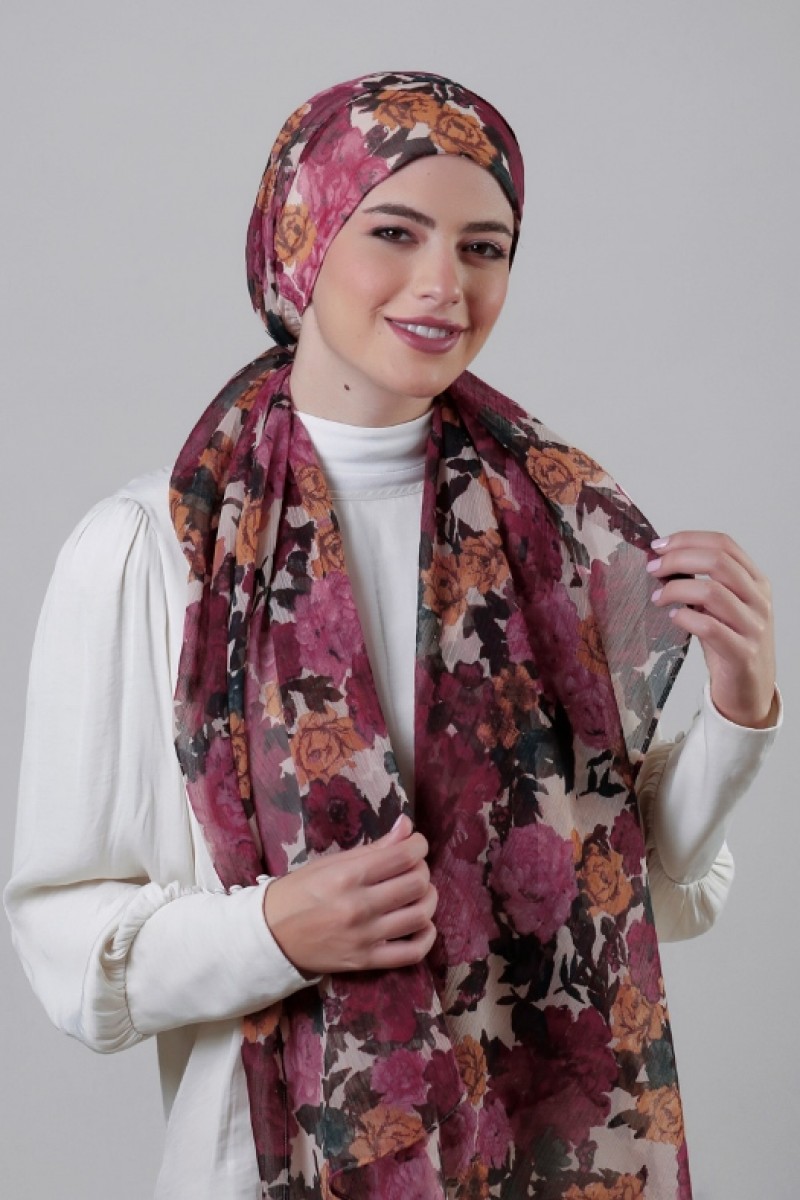 Golden Hour - Crinkled Chiffon - Face Mask