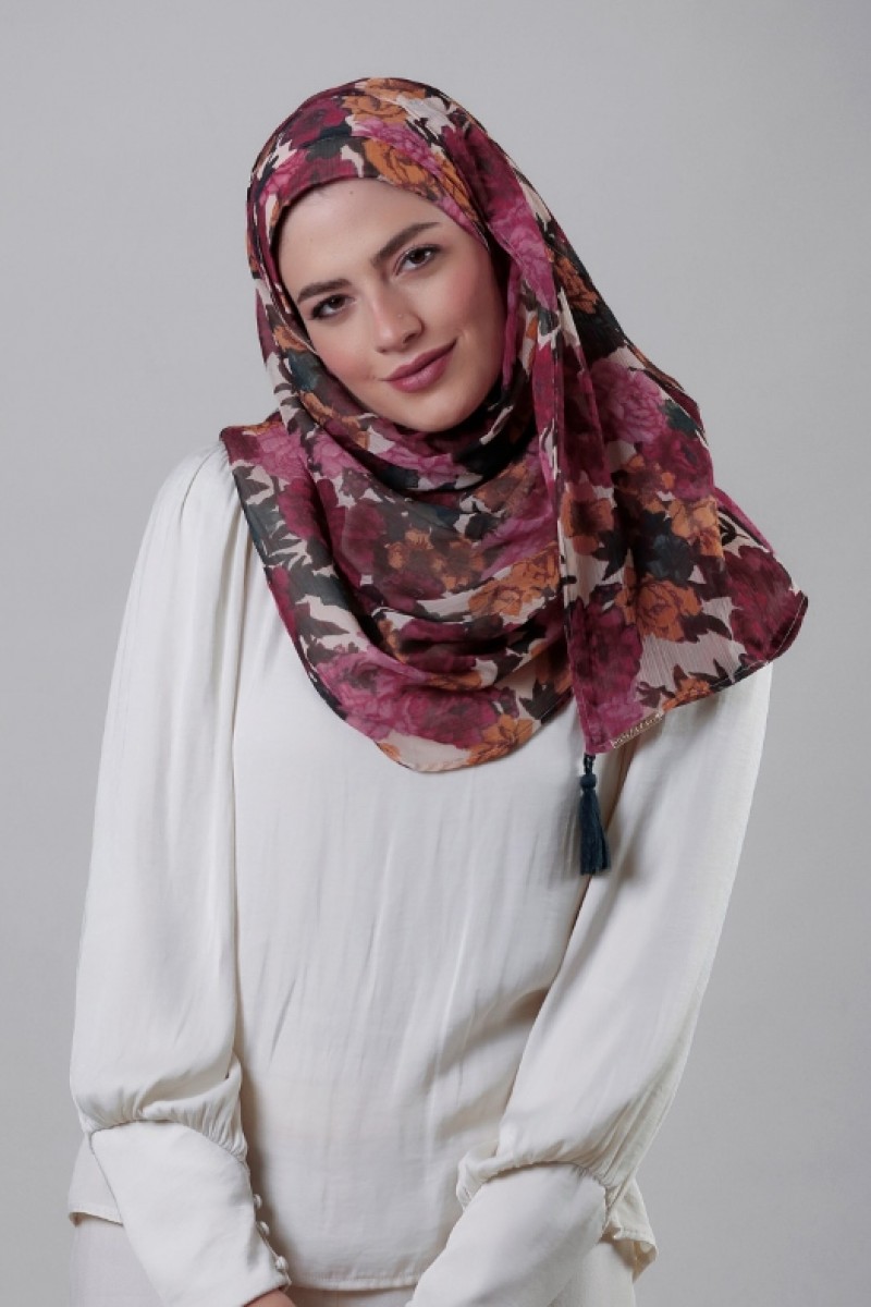 Golden Hour - Crinkled Chiffon - Face Mask