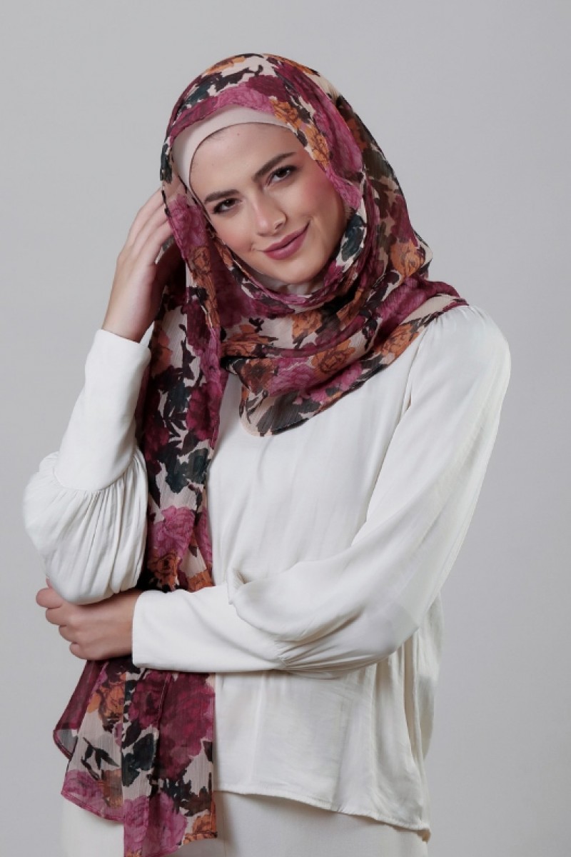 Golden Hour - Crinkled Chiffon - Face Mask