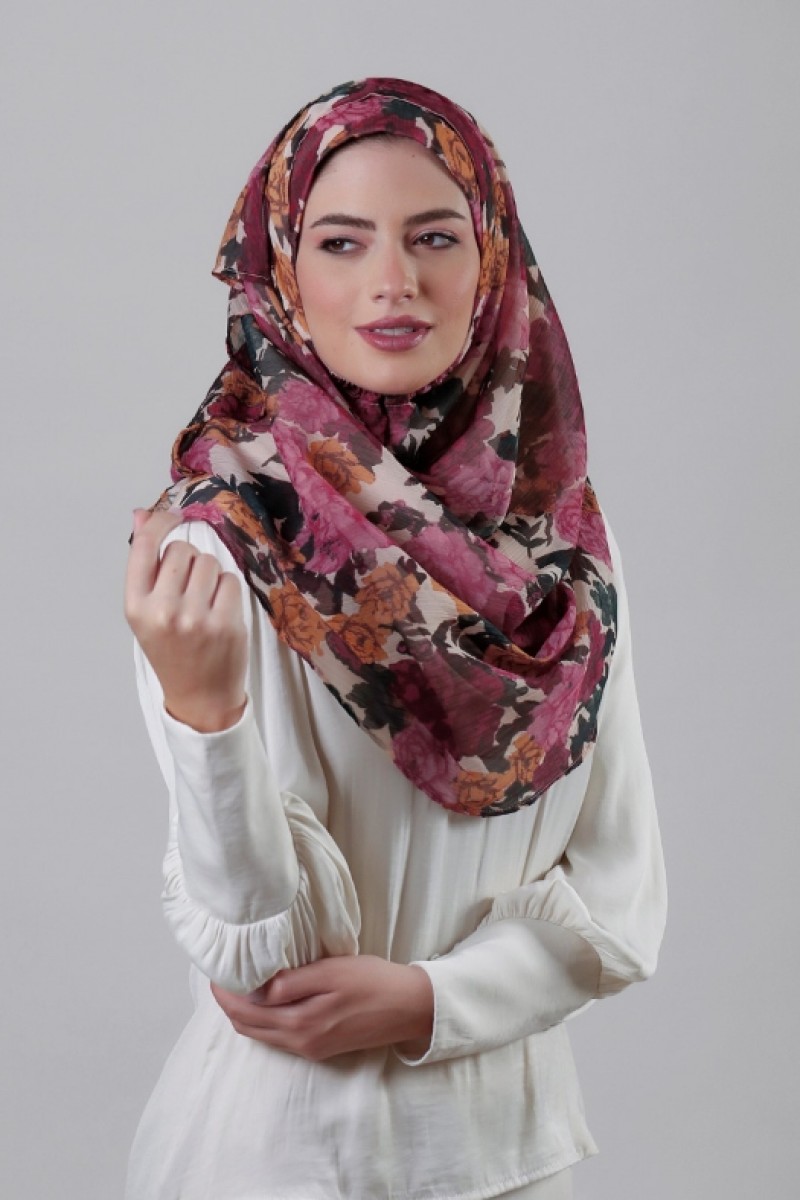 Golden Hour - Crinkled Chiffon - Face Mask