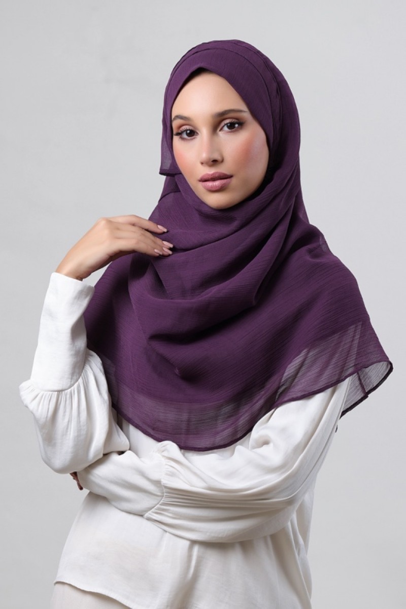 Grape - Plain Crinkled Chiffon