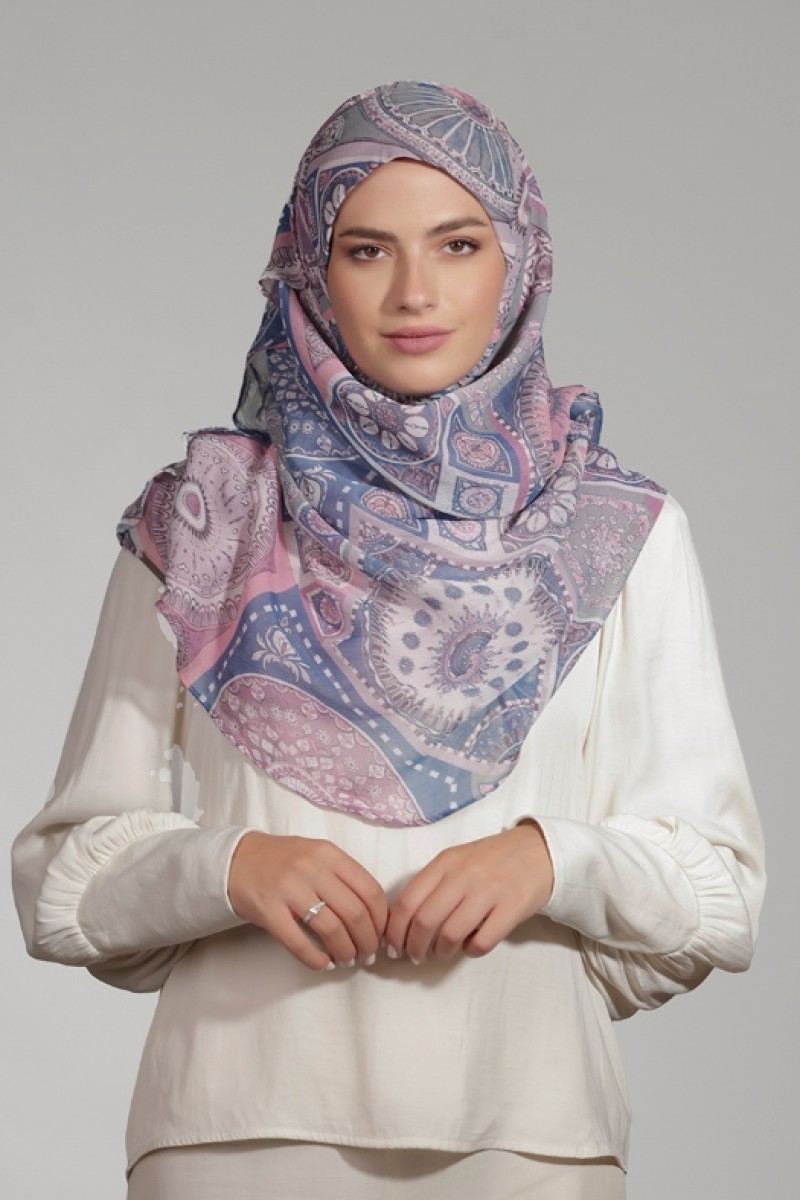 Halime Hatun - Printed Crinkled Chiffon