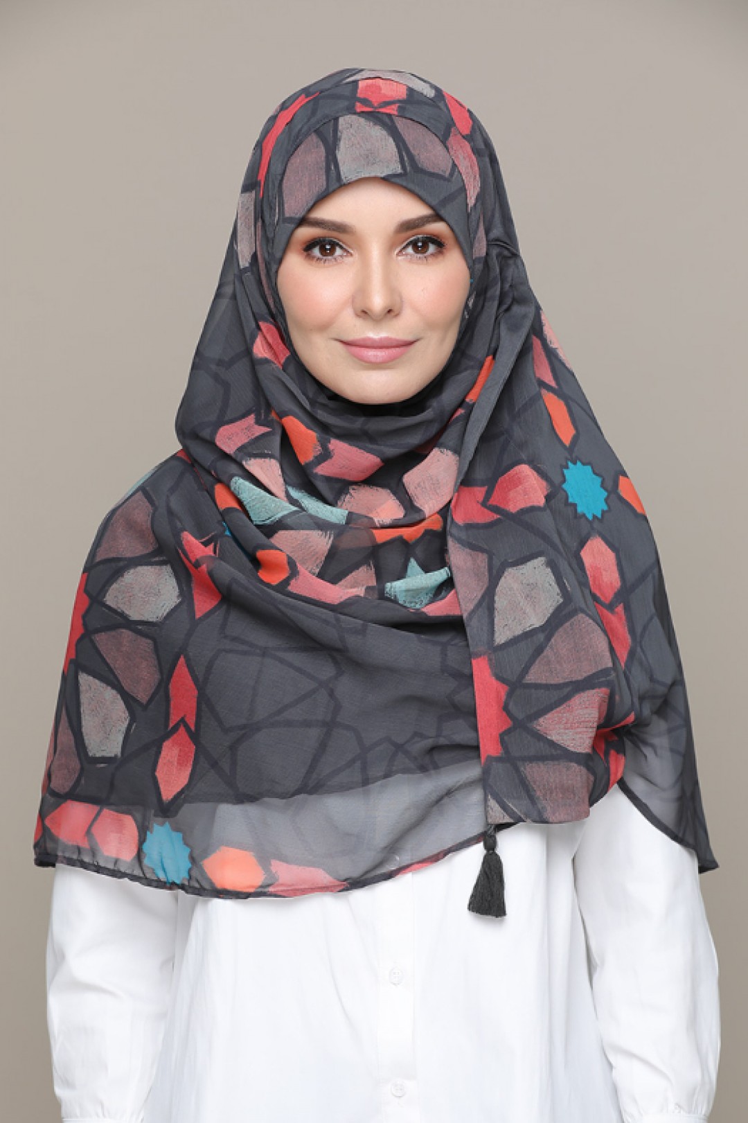 Ideal Brown – Printed HD Smooth Chiffon