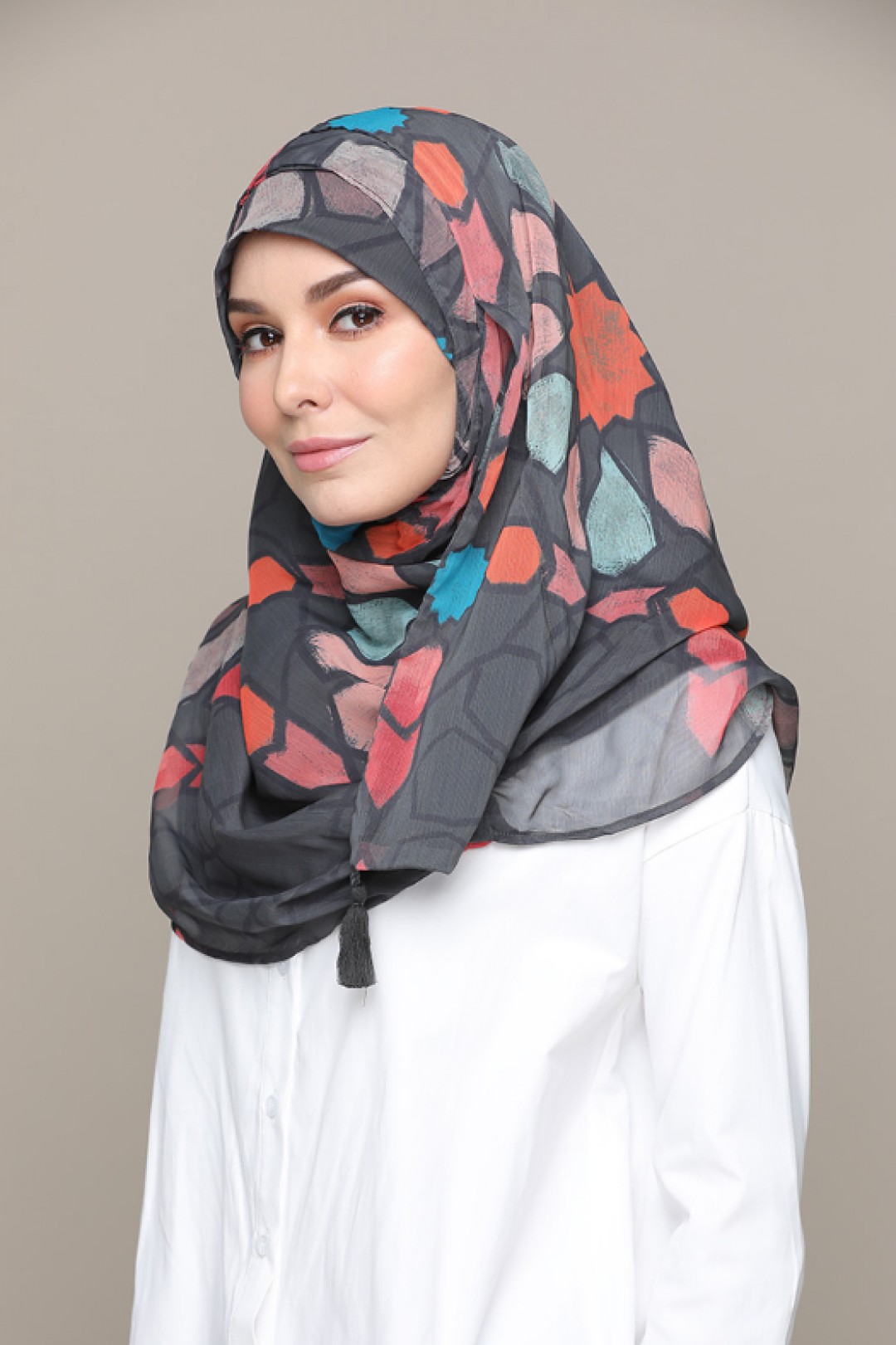 Ideal Brown – Printed HD Smooth Chiffon