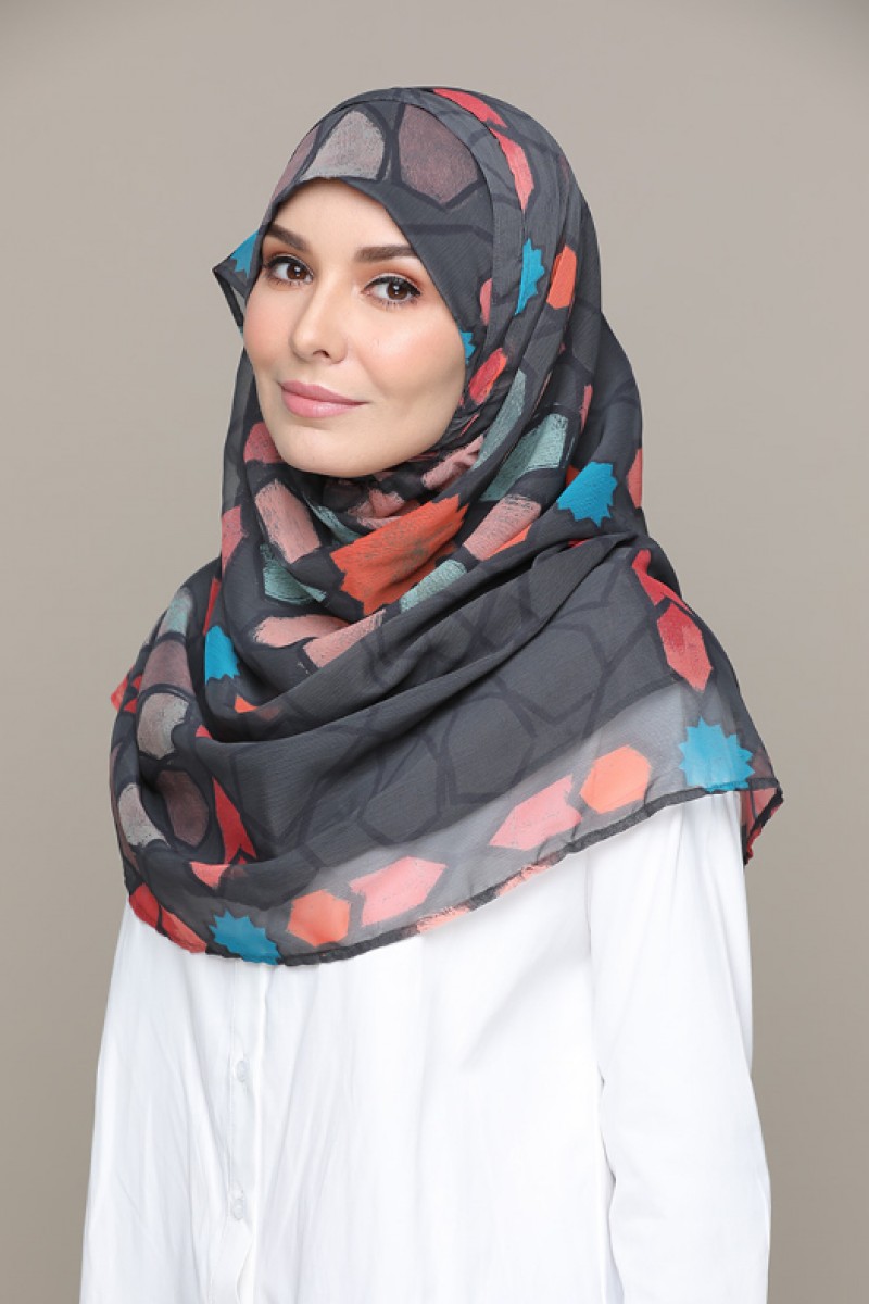 Ideal Brown – Printed HD Smooth Chiffon