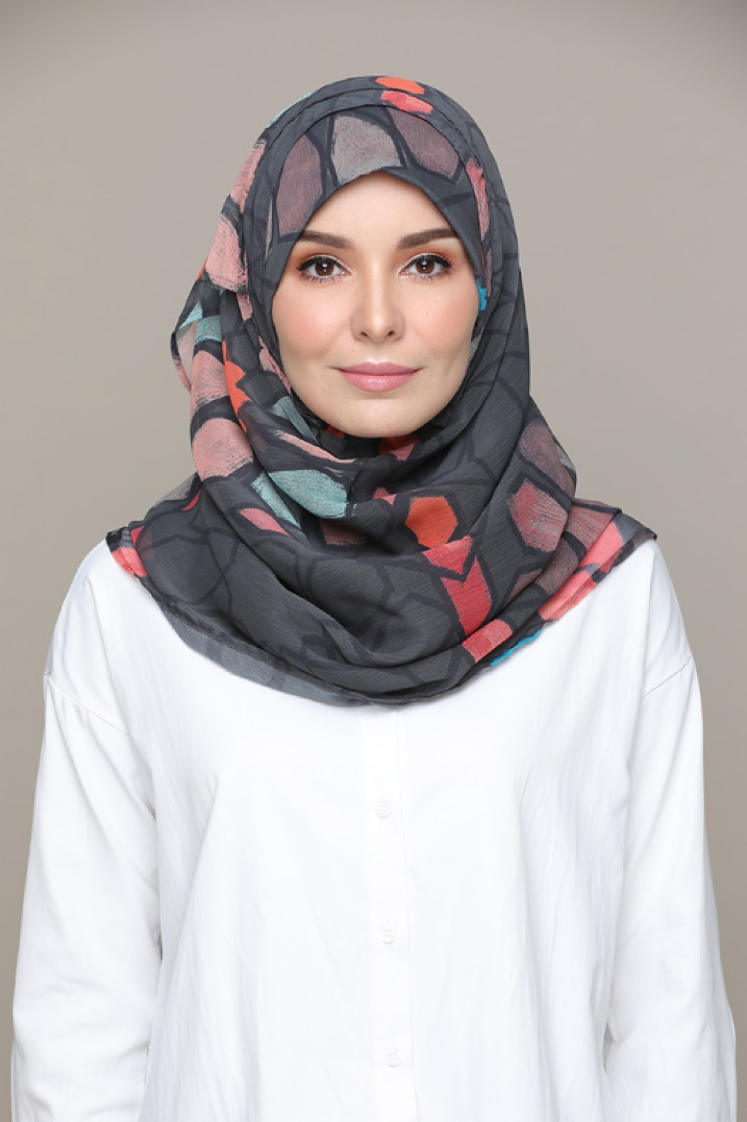 Ideal Brown – Printed HD Smooth Chiffon