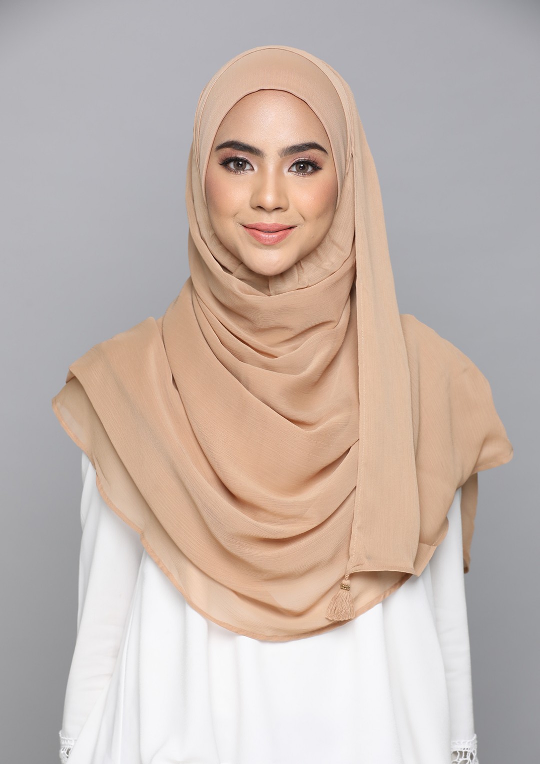 Indian Tan - Plain Smooth Chiffon