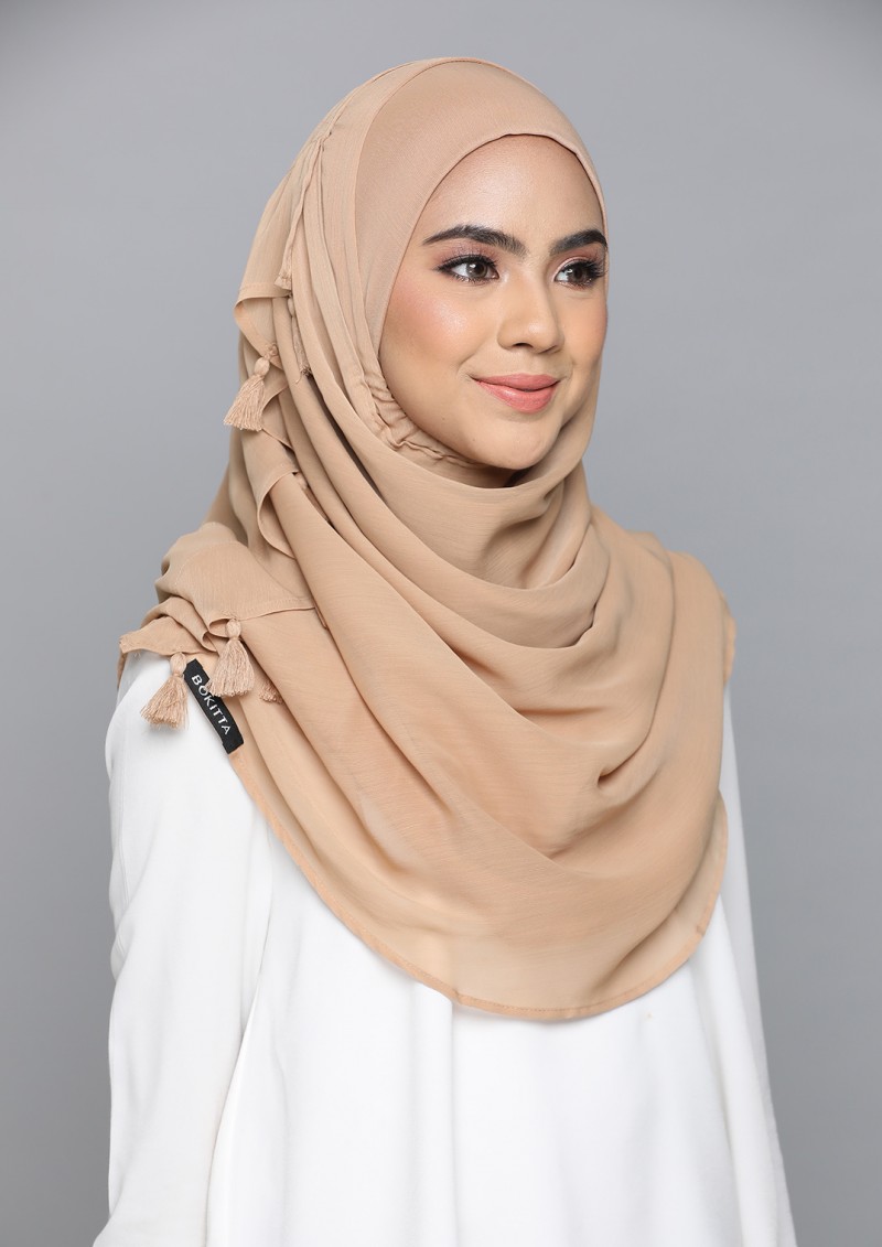 Indian Tan - Plain Smooth Chiffon