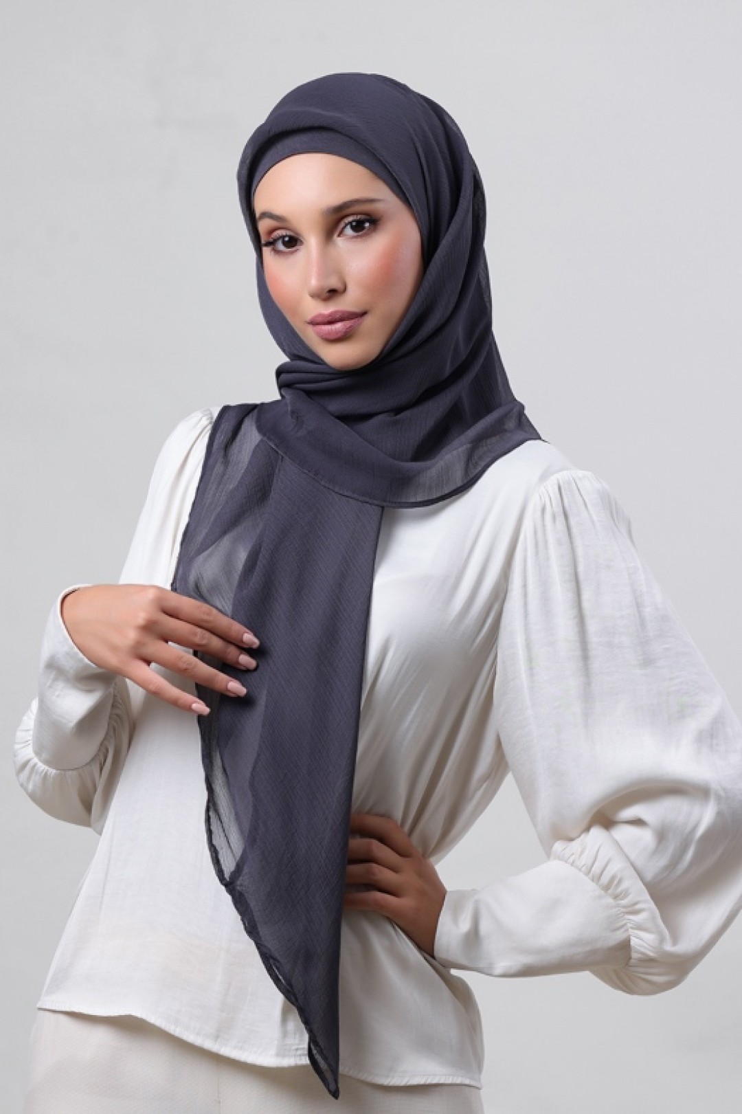 Iron - Plain Crinkled Chiffon