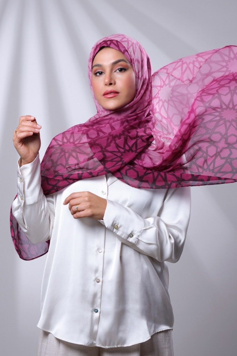 Yaqout - Printed Plus Crinkled Chiffon