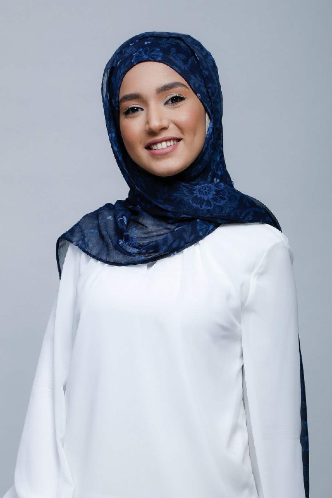 Joy - Printed With Pompoms Crinkled Chiffon - Capshawl