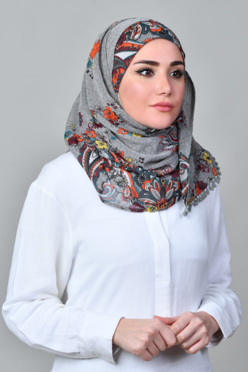 Kashmir Gray - Mini & Capshawl