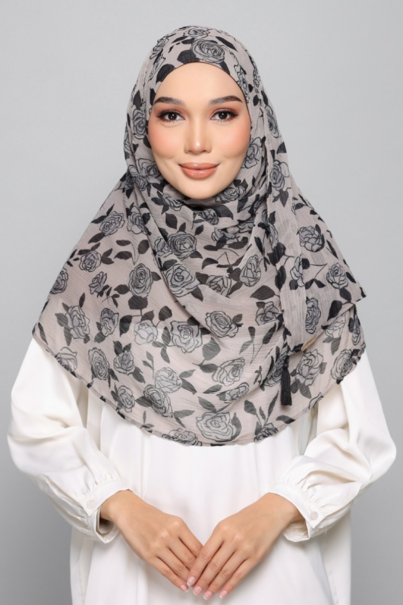 Lola Gray - Printed Plus Crinkled Chiffon