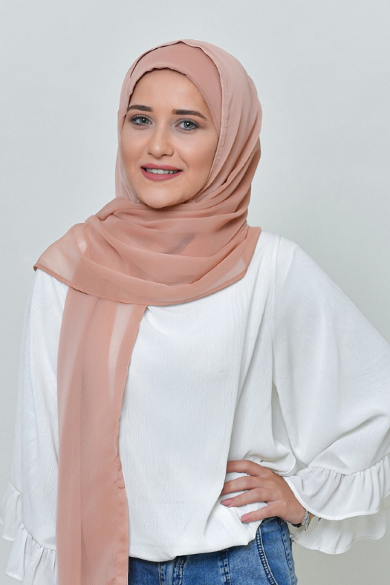 Latte - BASICS Plain Lite Chiffon