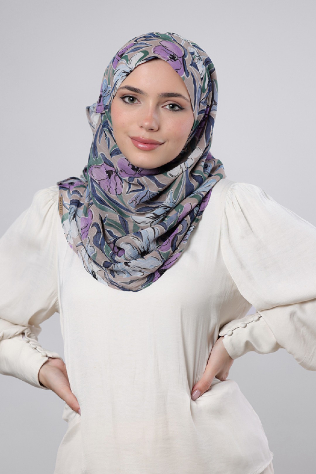 Lavender Dreams - Printed Crinkled Chiffon