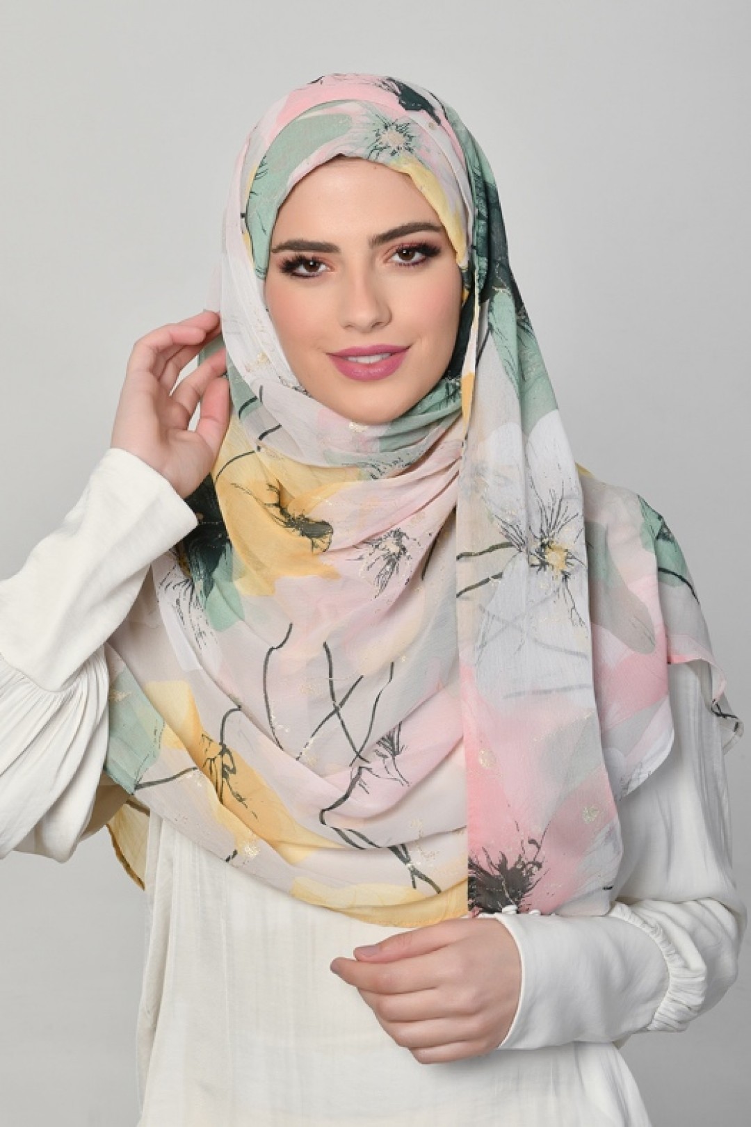 Lawakeh - Printed Crinkled Chiffon